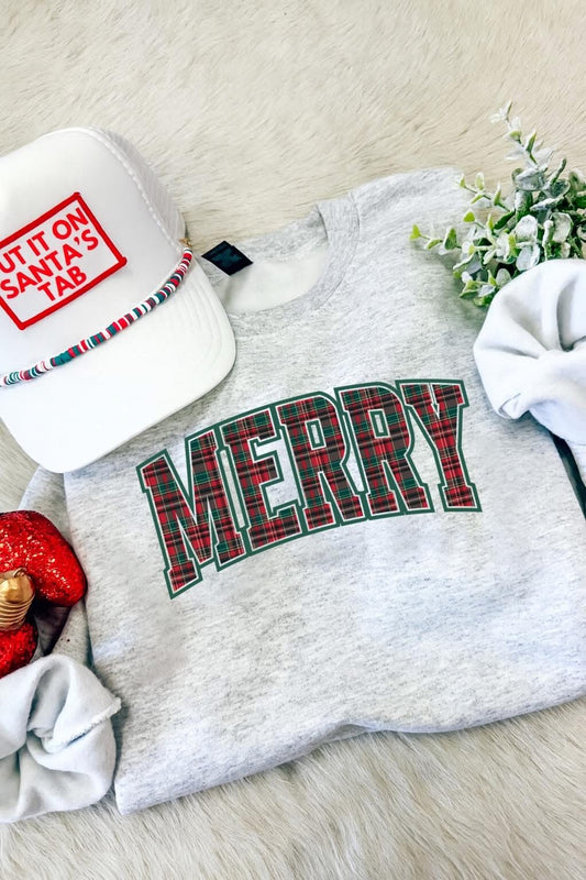 Merry Plaid Sweatshirt