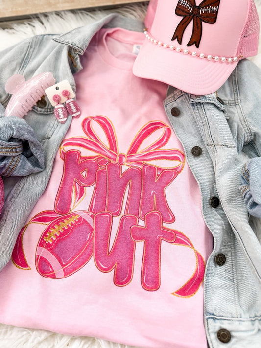 Pink Out Football Breast Cancer Tee