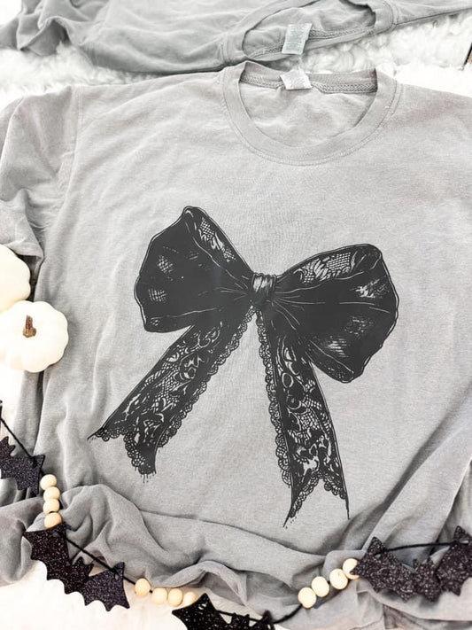 Lace Halloween Bow Tee