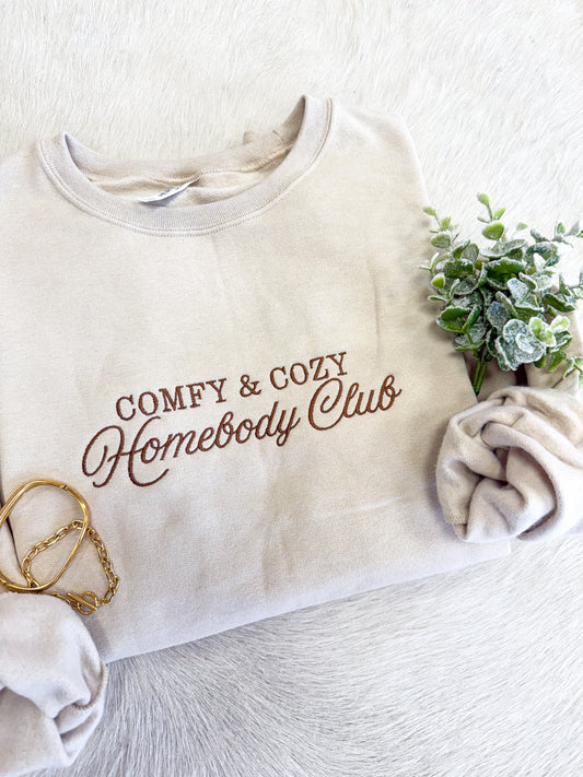 Comfy & Cozy Embroidery Sweatshirt