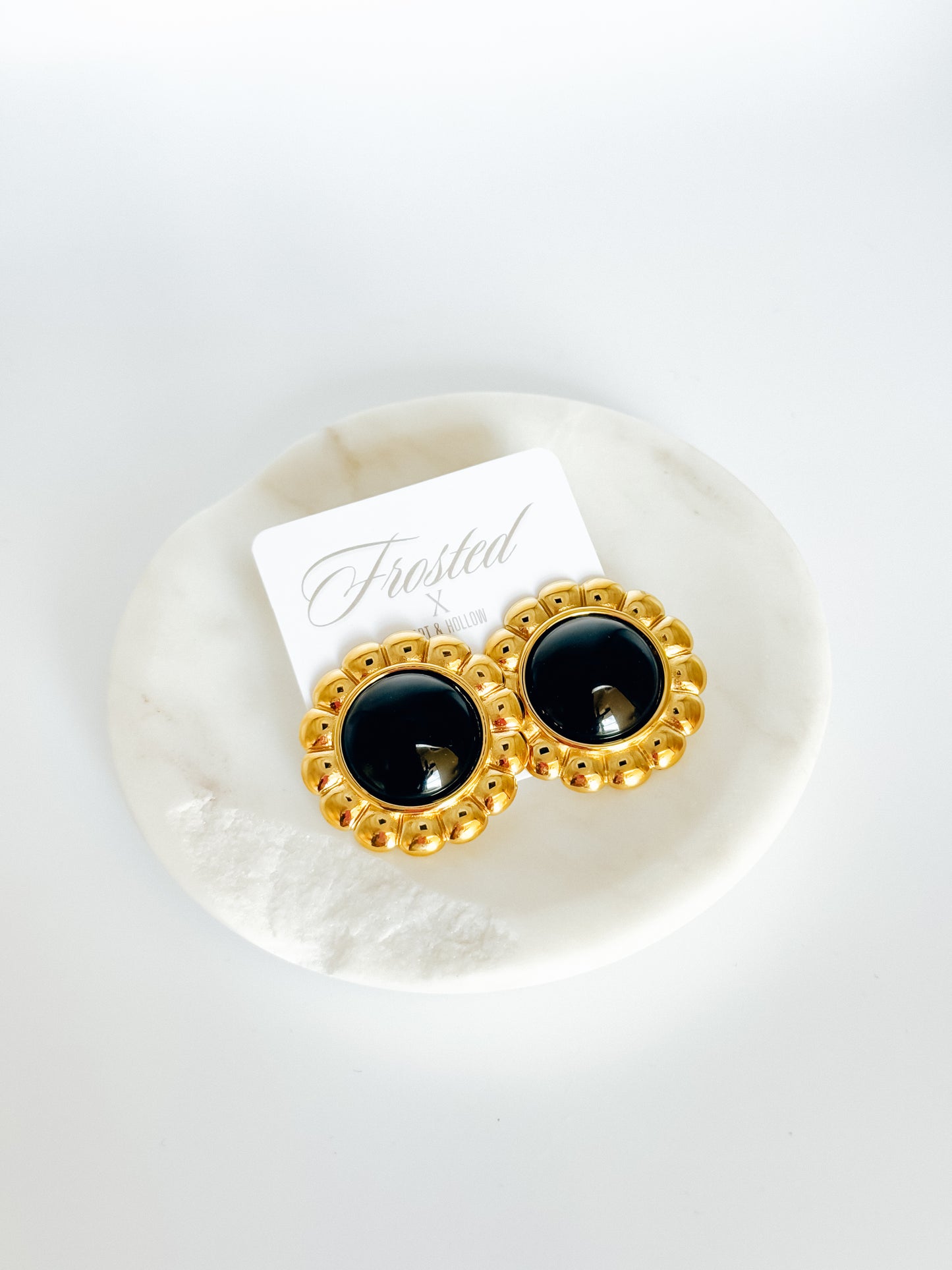 Golden Eclipse Studs