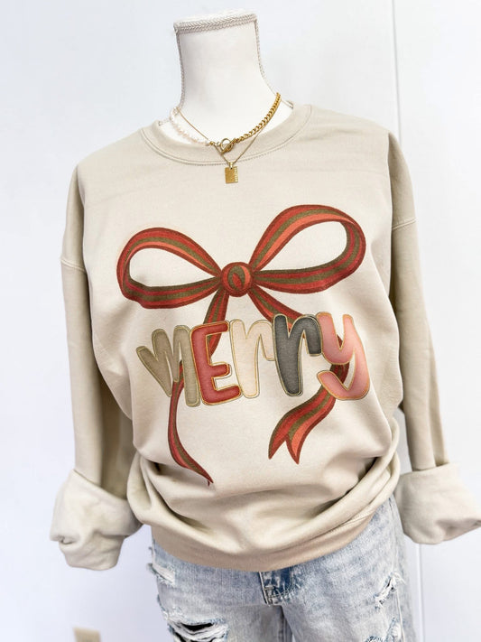 Merry Bow Sweatshirt