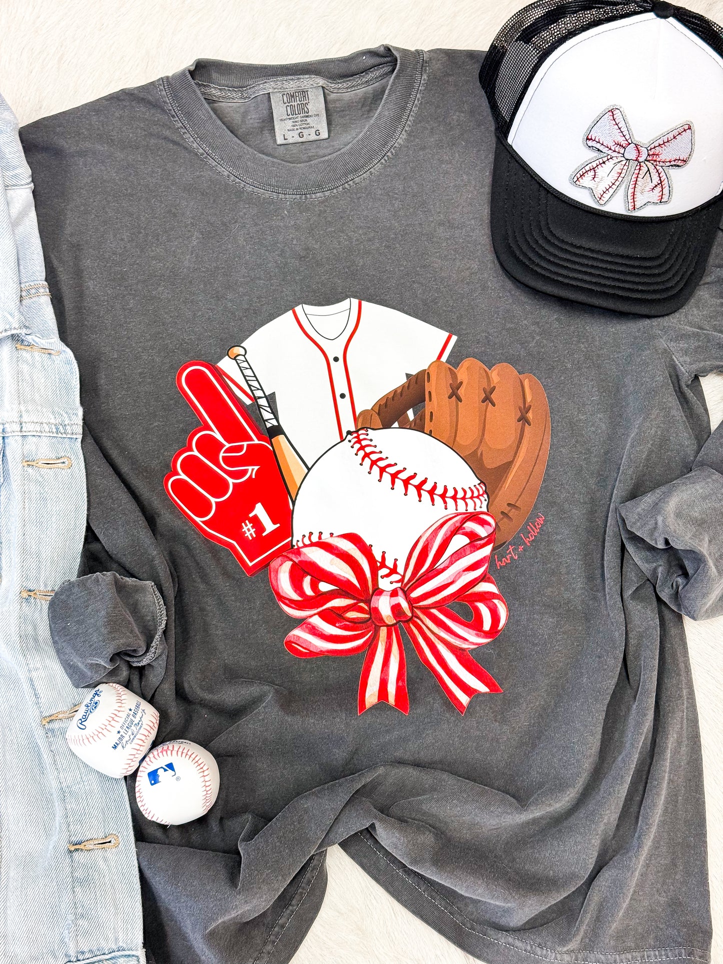 Baseball Fan Bow Tee