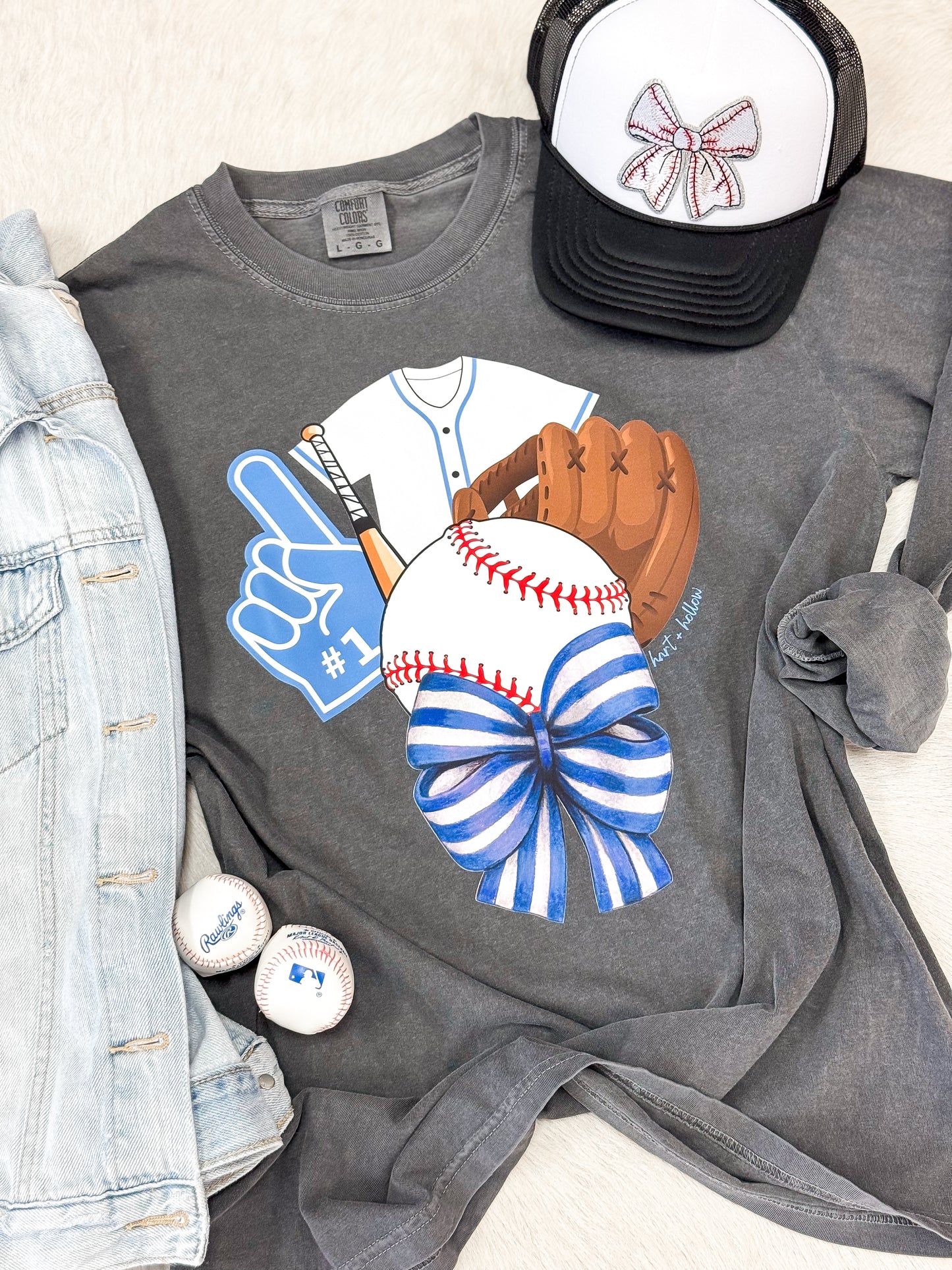 Baseball Fan Bow Tee