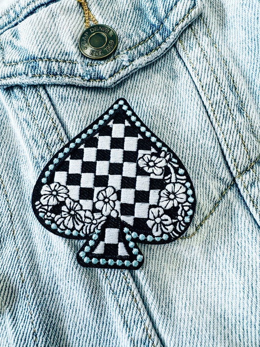 Checkered Spade w/ Turquoise Patch