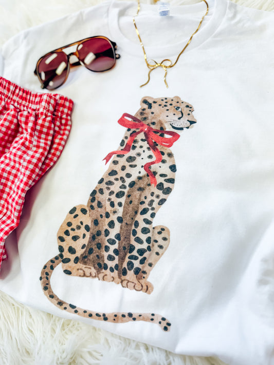 Leopard Bow Tee