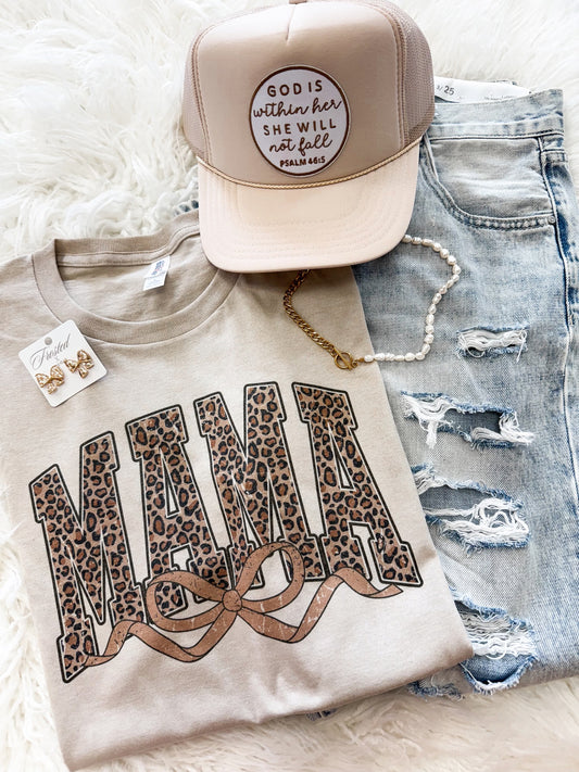 God is within her trucker hat