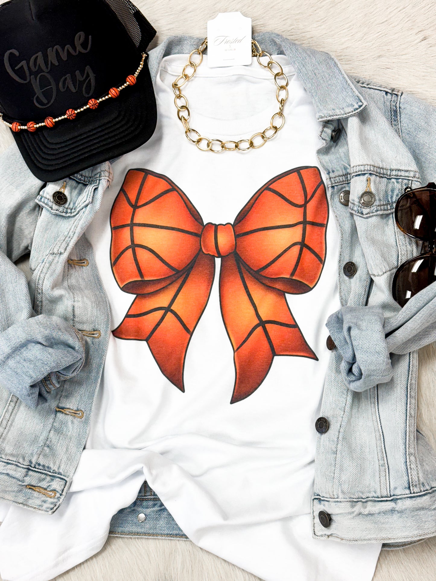 Basketball Bow Tee