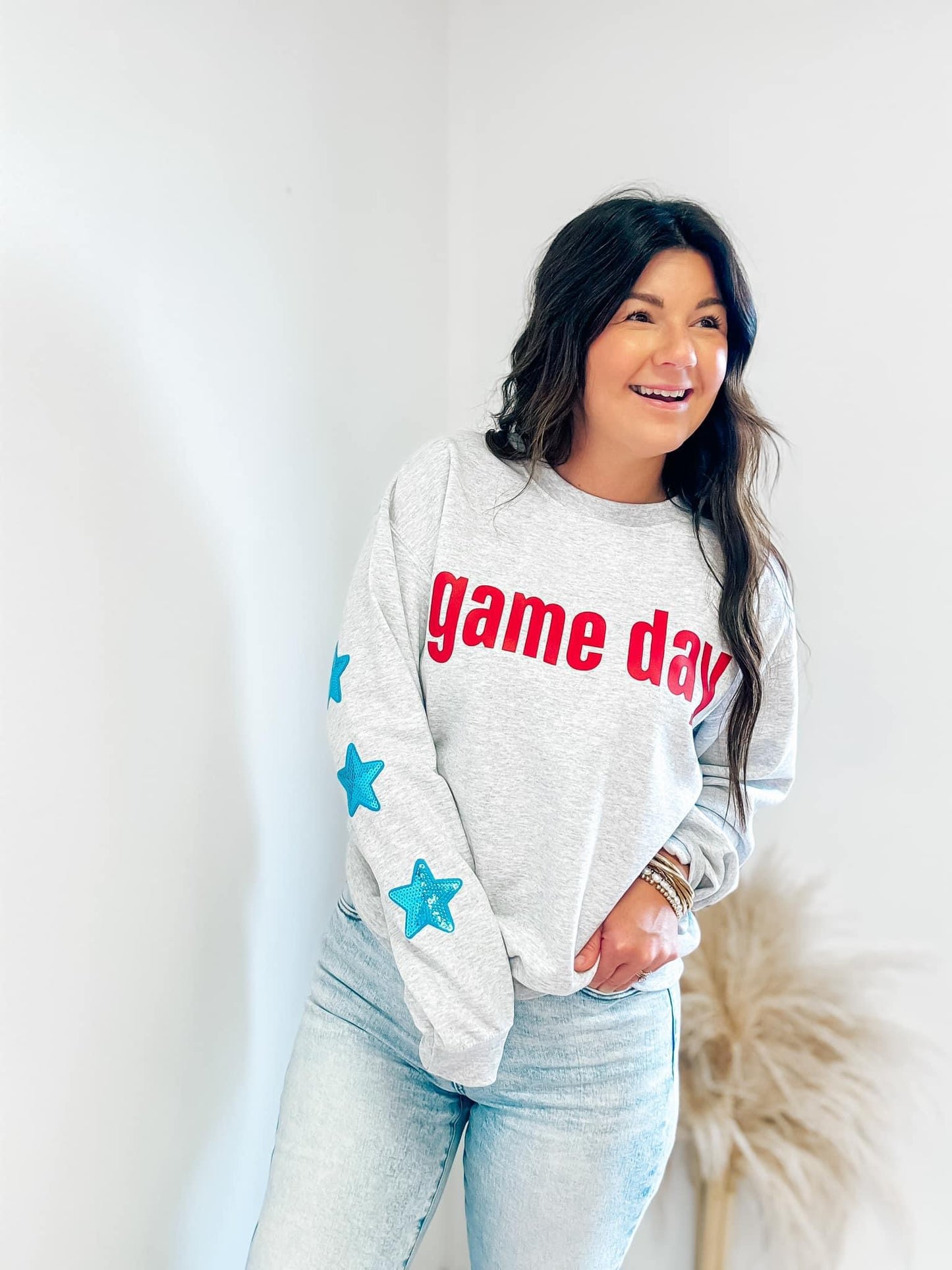 Game Day Sequin Star Sweatshirts