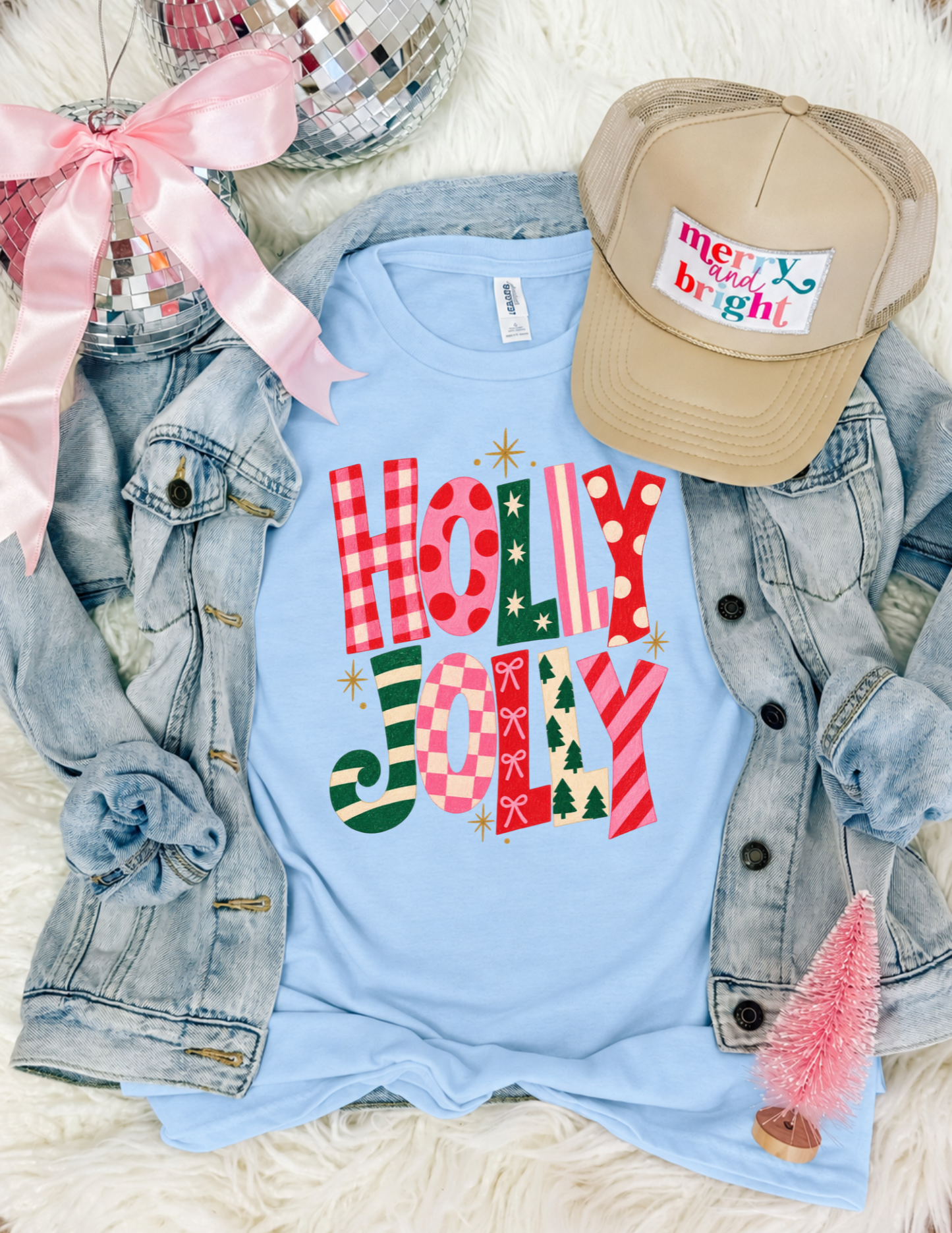 Whimsical Holly Jolly Tee
