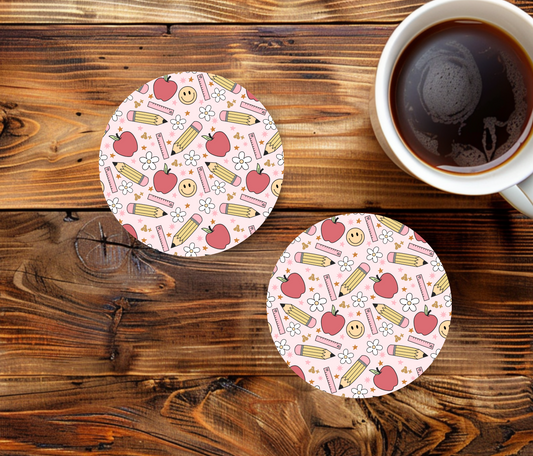 Smiley Teacher Drink Coasters