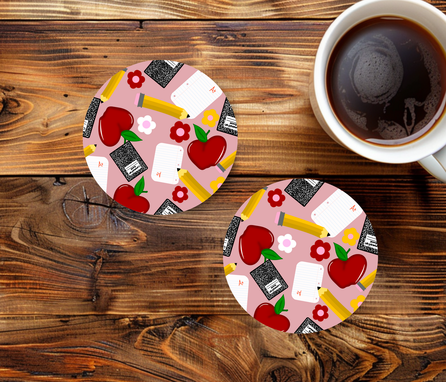 Apple Notebook Drink Coasters