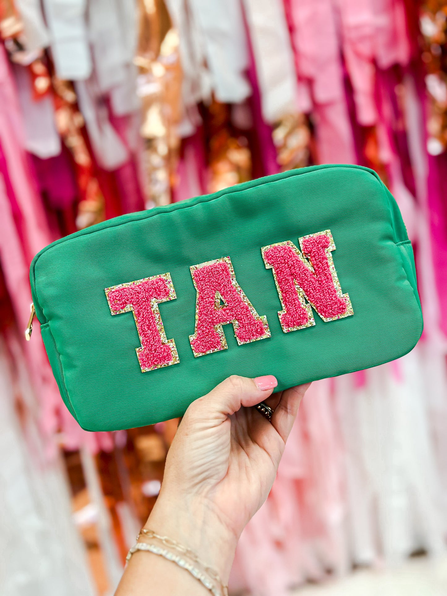 Tan Cosmetic Bag
