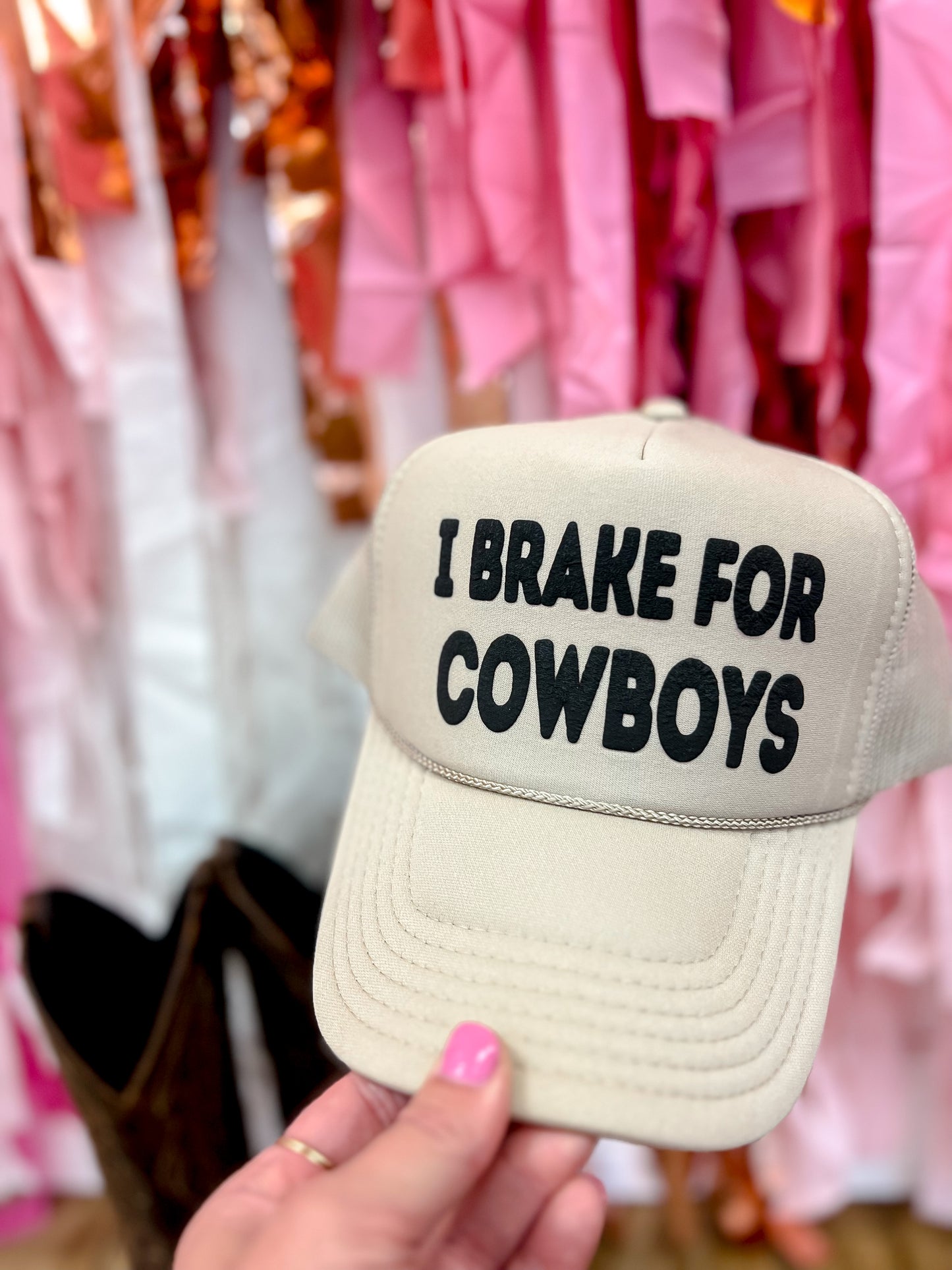 I Brake for Cowboys Trucker Hat