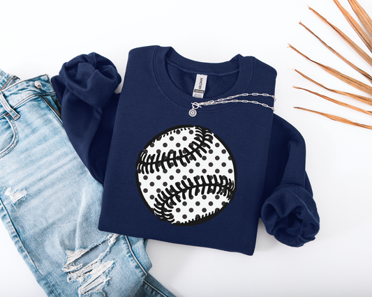 Polka Dot Baseball Sweatshirt