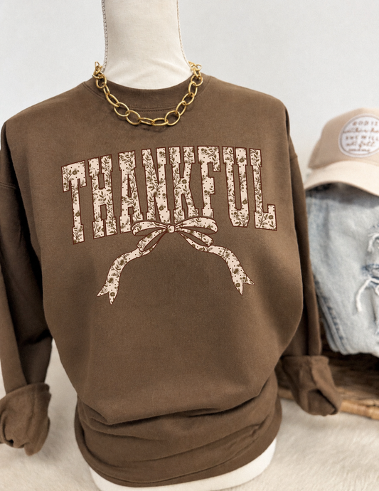 Thankful Bow Sweatshirt