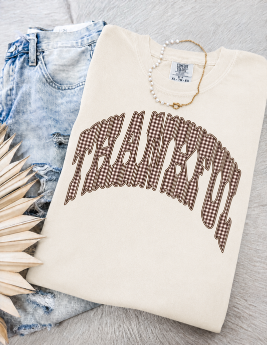 Thankful Gingham Tee
