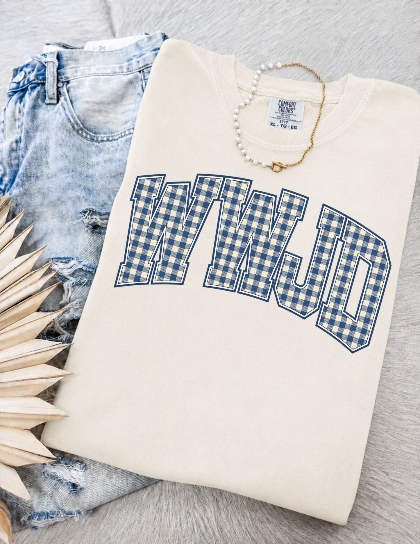 WWJD Gingham Tee
