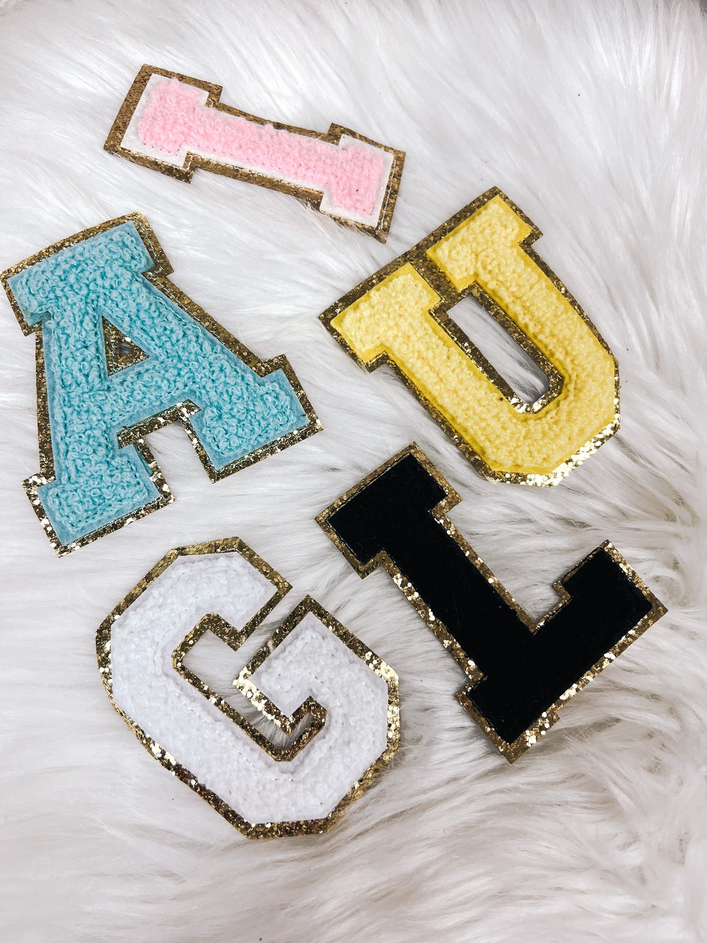 Iron On Chenille Letter Patches (A-L)